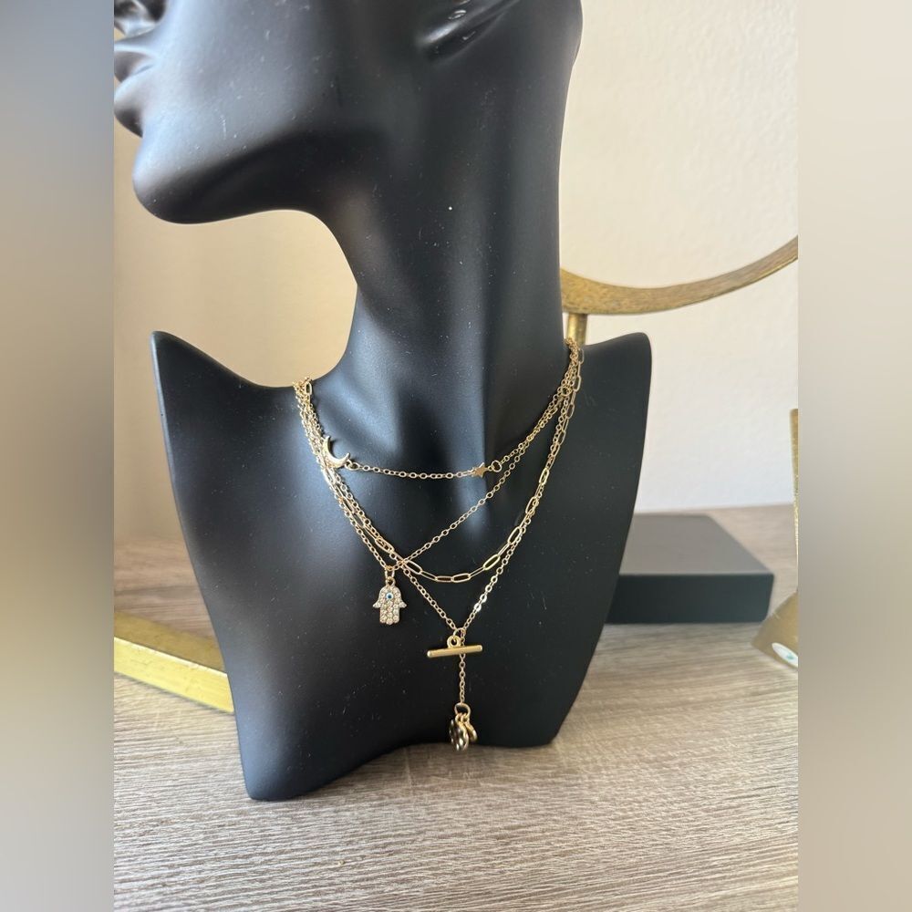 Gold Layered evil eye Necklace A1408 - Picture 6 of 6
